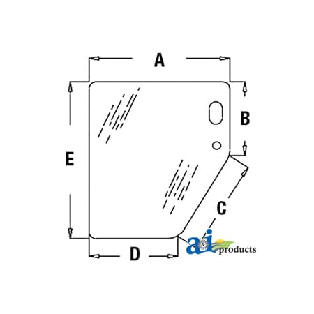 A & I Products Glass, Door, Lower (LH) 37.75" x24.5" x6.5" A-T133336